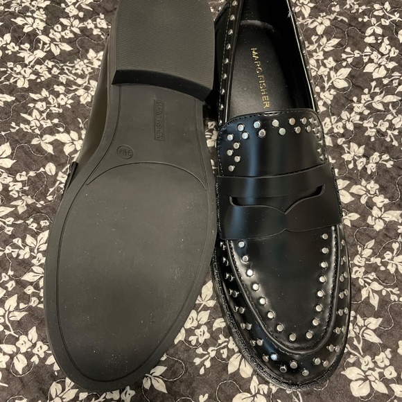 Marc Jacobs black studded leather loafers--NEW in box! US 9.5 - Picture 3 of 3